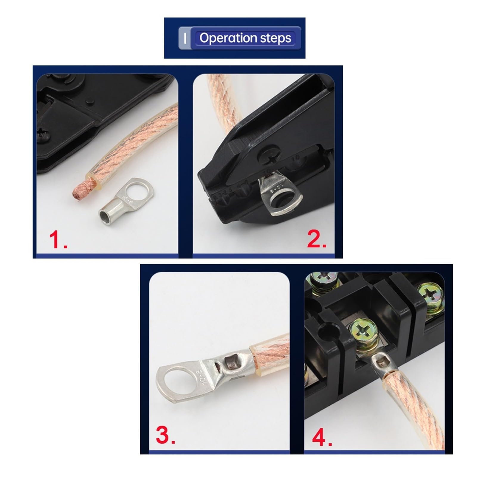 Bolzenloch-Ringkabelschuhe, 2–50 Stück verzinnte Kupfer-SC-Crimp-Ringkabelschuhe for 6–70 mm² Draht M6 M8 M10 M12(SC70-12,20PCS)