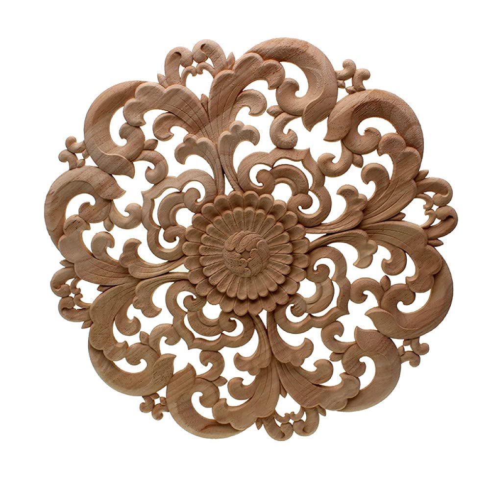 Applique en bois sculpté de style européen pour décoration de maison raffinée