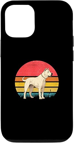 iPhone 12/12 Pro Dogo Argentino Sunset Retro Dog Vintage Design Mom Dad Kids Case