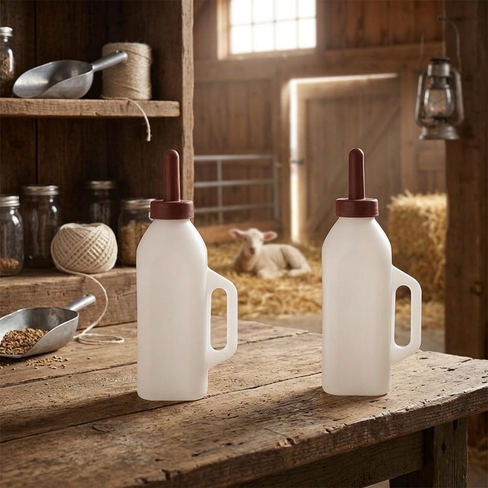 Biberon Agnelli 2L Plastica per facile Biberon Agnelli 2L Plastica(2pcs) | Capacità 2 litri, plastica urti, per ideale per vitelli e agnelli, riduzione rabbocchi frequenti