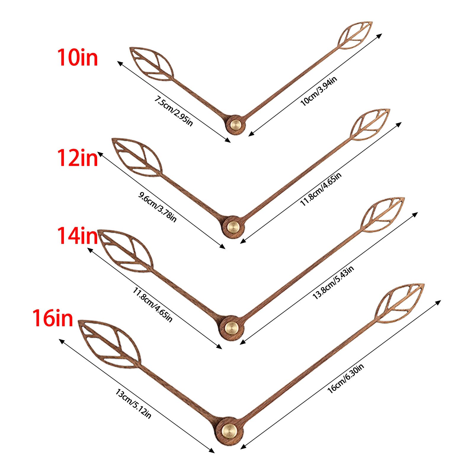 Di 5 lancette in legno per sostituzione uso su orologi da 10 12 14 16 pollici orologi artigianali accessori