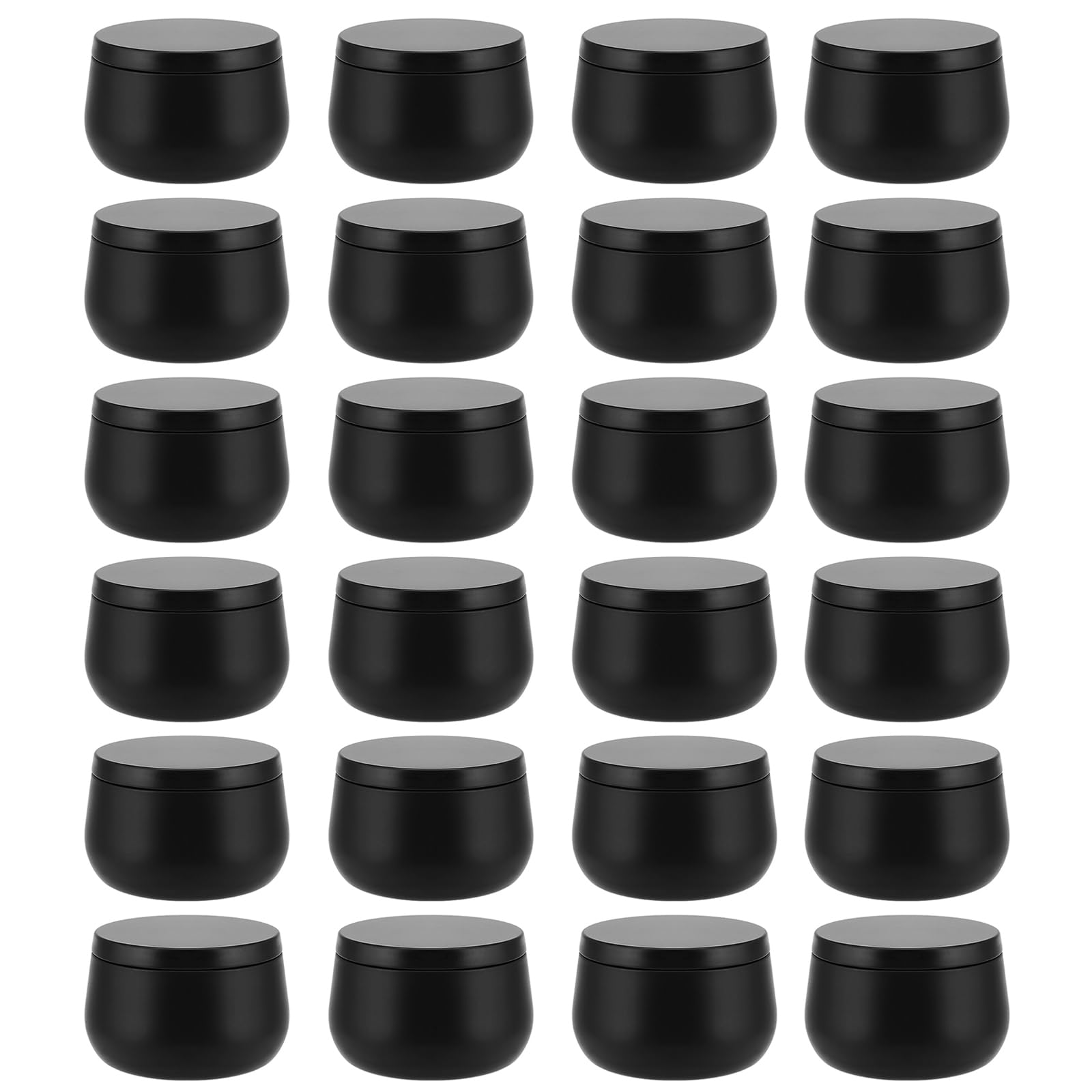 Bocaux à bougies de 150ml noirs en lot de 24 pour loisirs créatifs