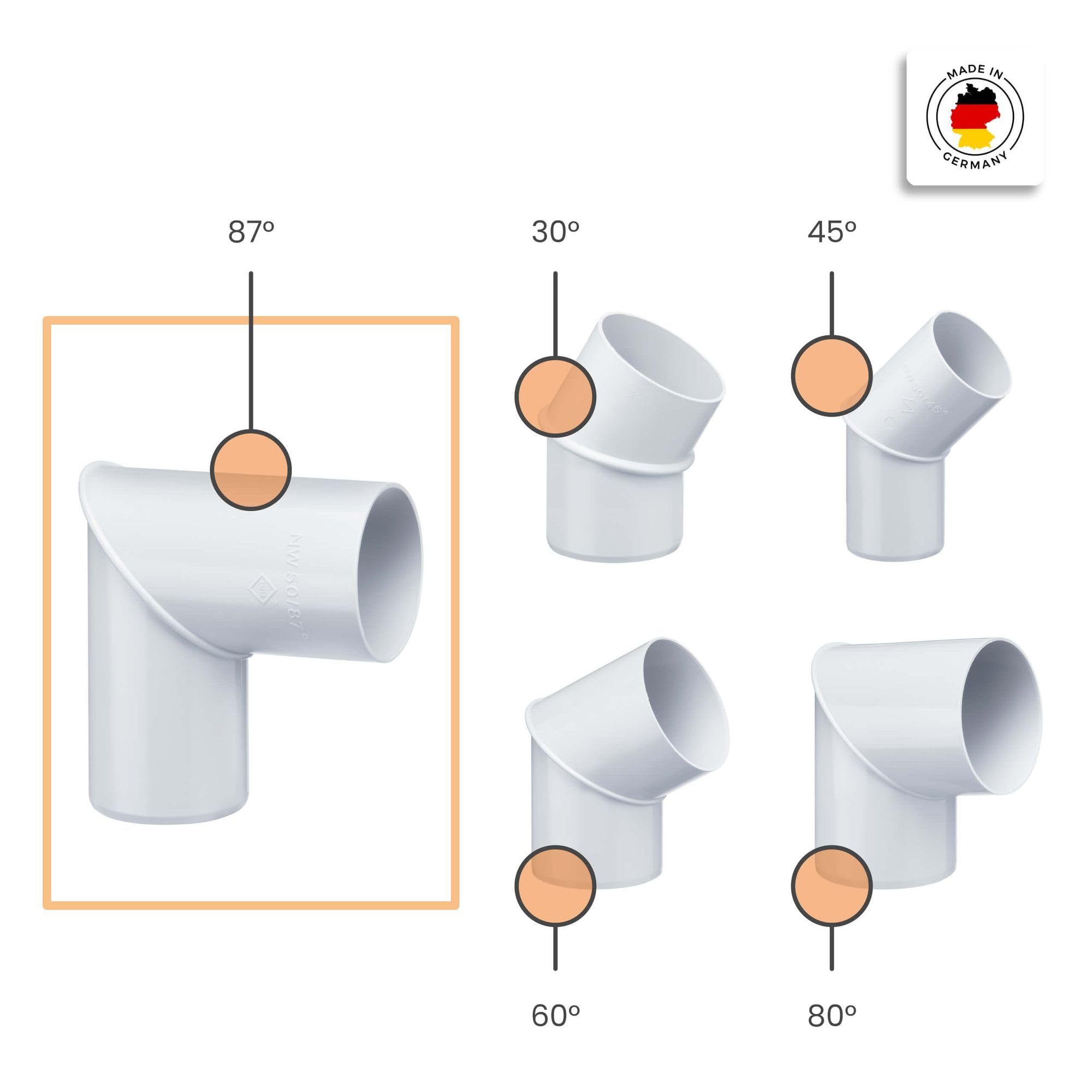Gomito Per Grondaia Quadra 8x8 Cm Marrone - UV Resistente, Per Pluviali - Foto 5