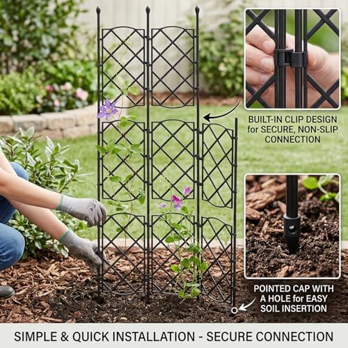 Treillis pour plantes grimpantes d'intérieur idéal pour salon et pot - 4