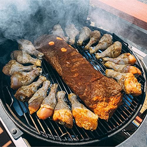 Skyflame Stainless Steel Charcoal Chamber& Ceramic Heat Deflector Stone, Bbq Smoking Gilling Kit Compatible With 22” Weber Kettle Grills - U.s. Design Patent, Turns Your Charcoal Grill Into A Smoker #TOP5