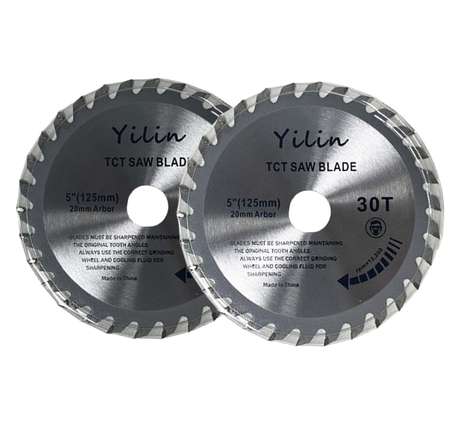 Heimerdinger 5 Inch Circular Saw Blades with Reduce Ring, 4/5 inch (20mm) Arbor,TCT 30T Framing,125MM Replacement Saw Blade for Various Wood Cutting