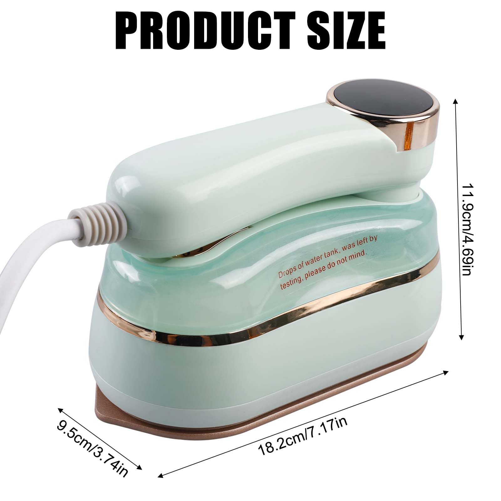 Mini plancha, 1200 W, suela de cerámica antiadherente, plancha de viaje, plegable, 20 segundos, calentamiento rápido, rotación de 180°, portátil, para casa y viajes (verde)