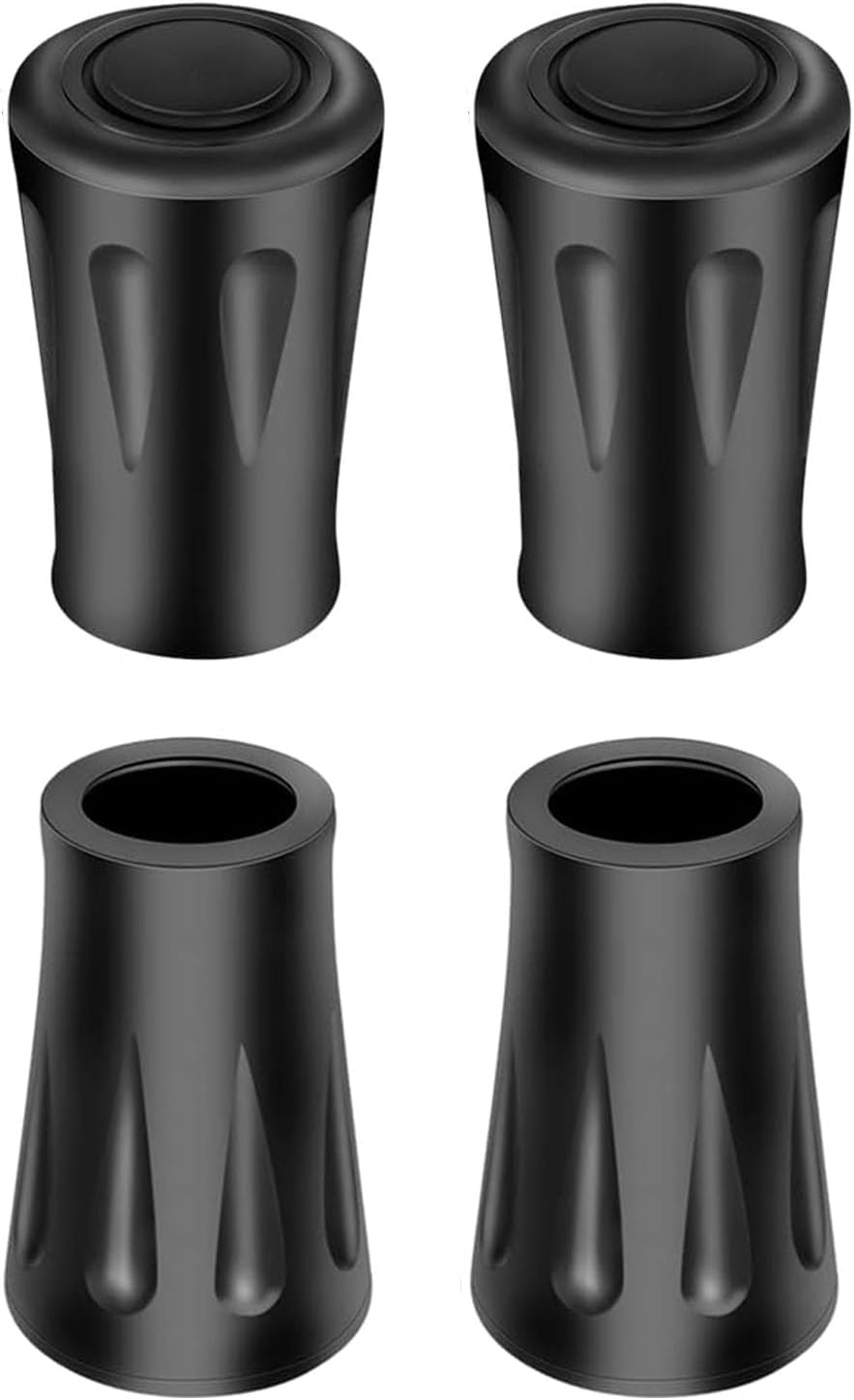 4 Pcs Walking Stick Rubber Ends, Ferrules for Walking Sticks, Walking