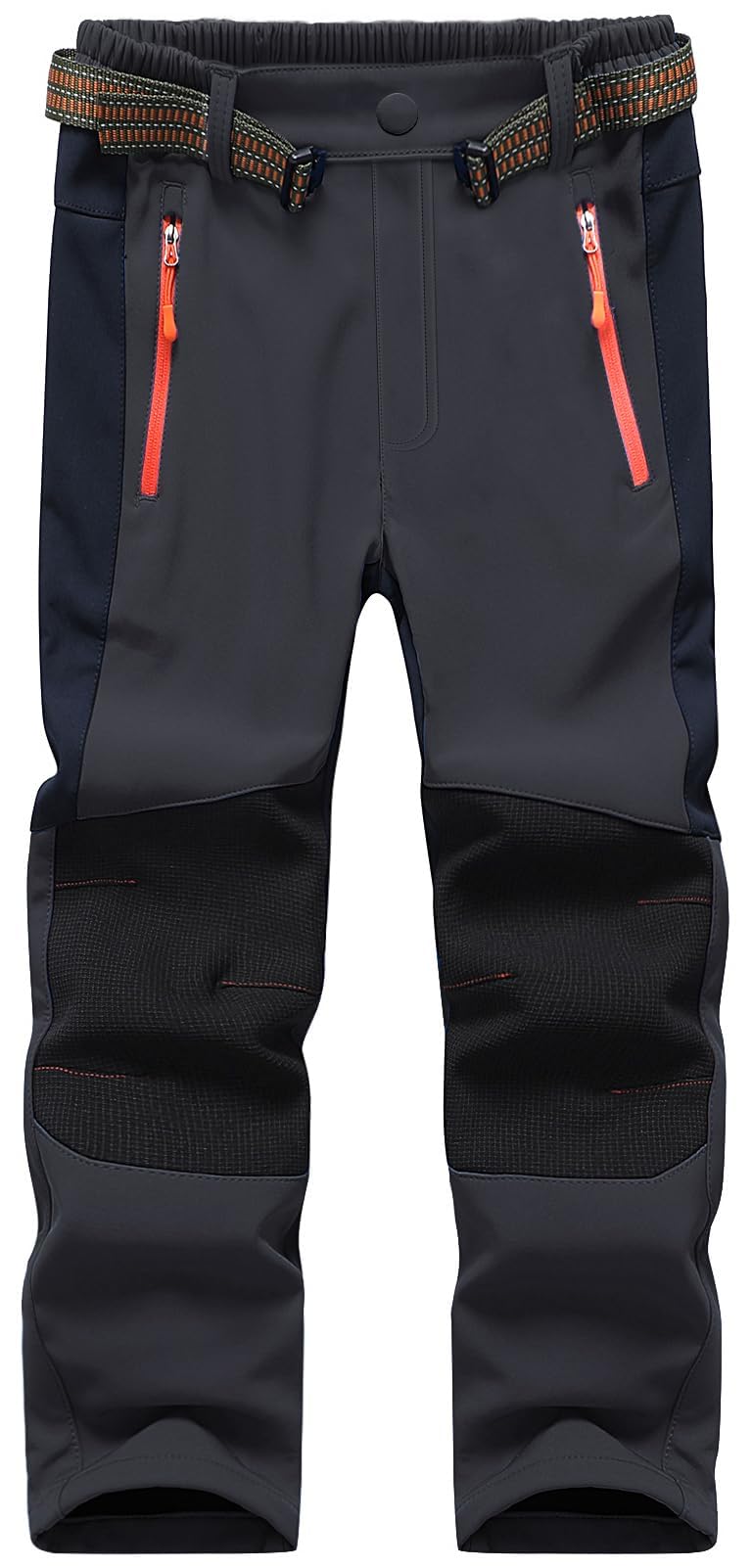 Pantalon Ski Enfant Imperméable Hiver Pantalon Randonnee Doublé Polaire Thermique Softshell Outdoor
