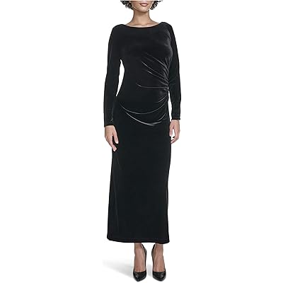 Платье Calvin Klein Velvet Long Sleeve Maxi