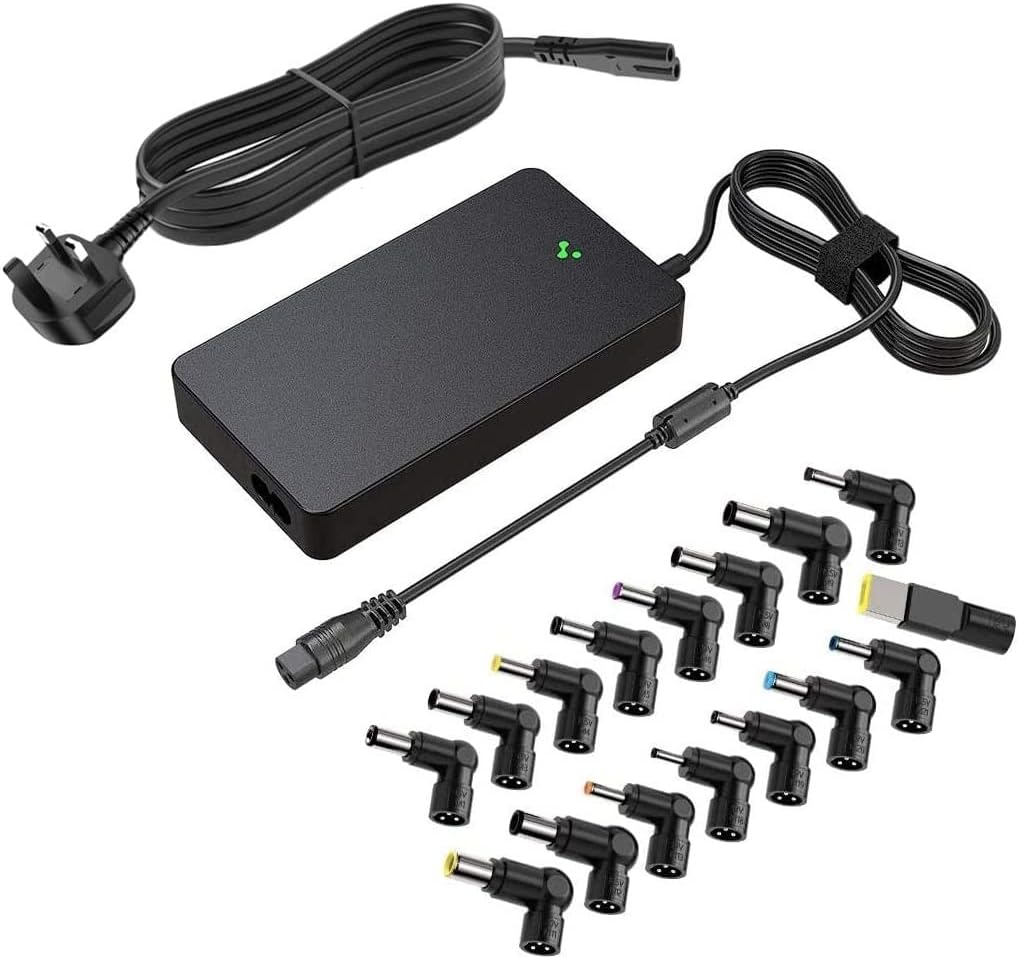 Outtag 90W Slim Universal Laptop Charger 15V-20V Automatic Voltage Power Adapter Supply with UK Plug Cord for Asus HP Dell Toshiba IBM Lenovo Acer Samsung Sony Chromebook for Tablet and Smartphones