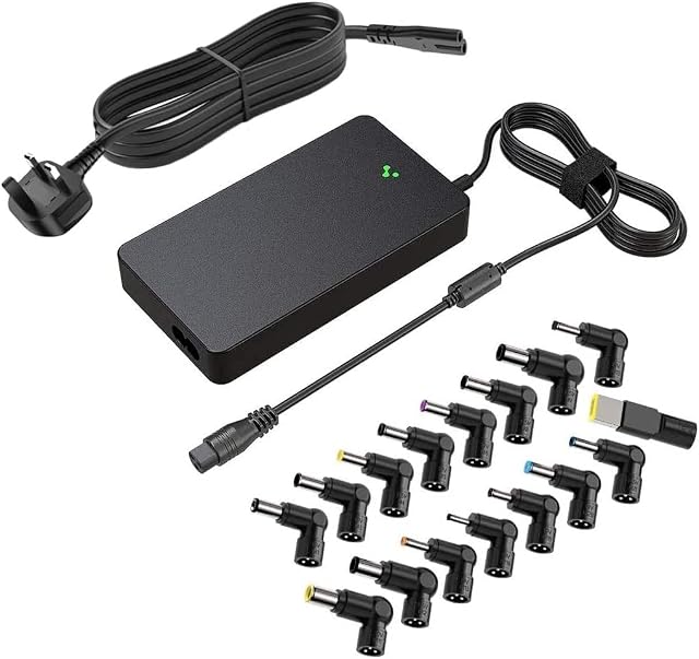 Outtag 90W Slim Universal Laptop Charger 15V-20V Automatic Voltage Power Adapter Supply with UK Plug Cord for Asus HP Dell Toshiba IBM Lenovo Acer Samsung Sony Chromebook for Tablet and Smartphones