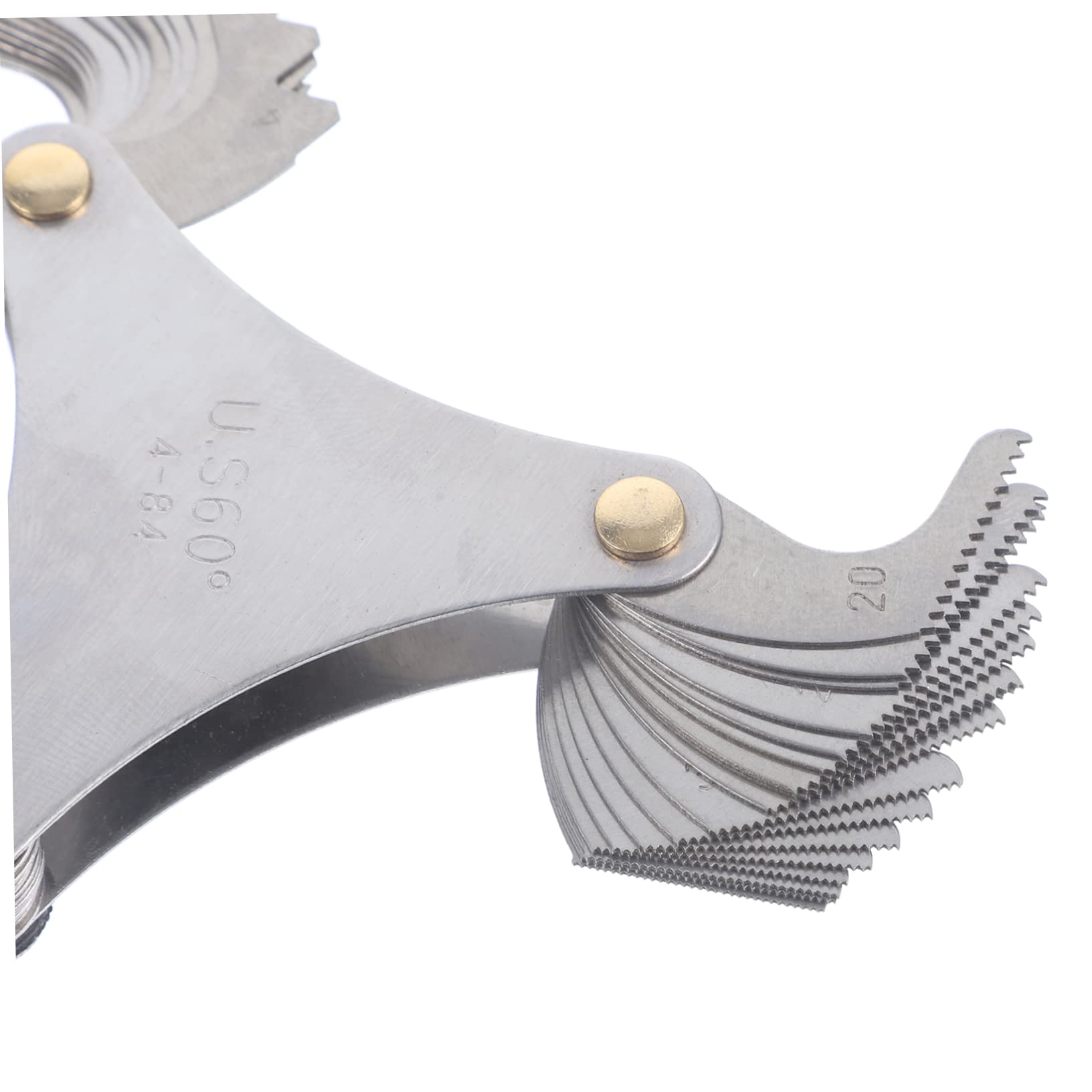 MUCKLILY 2pcs Screw Pitch Measuring Tool Threading Tool Multi-Purpose Tool Cutting Gauge Tool Screw Pitch Gage Roof Pitch Gauge Caliper Tool Screw Measuring Tool Screw Gauge Stainless Steel