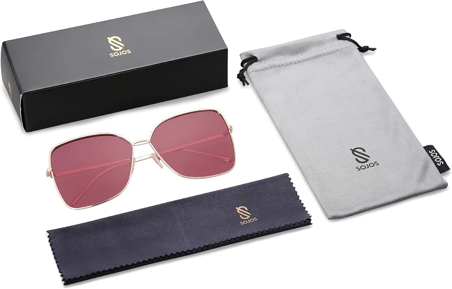 SOJOS Trendy Square Oversized Sunglasses Womens Mens UV400 Big Large Designer Shades SJ1082 - Image 5