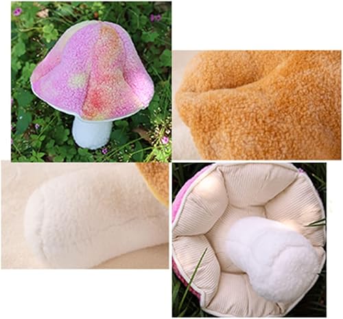 Miniatura 3 de Uewidiod Almohada de felpa 3D con forma de hongo, almohada de suelo, sofá, almohada para decoración del hogar, almohada de regalo (12.5 pulgadas,
