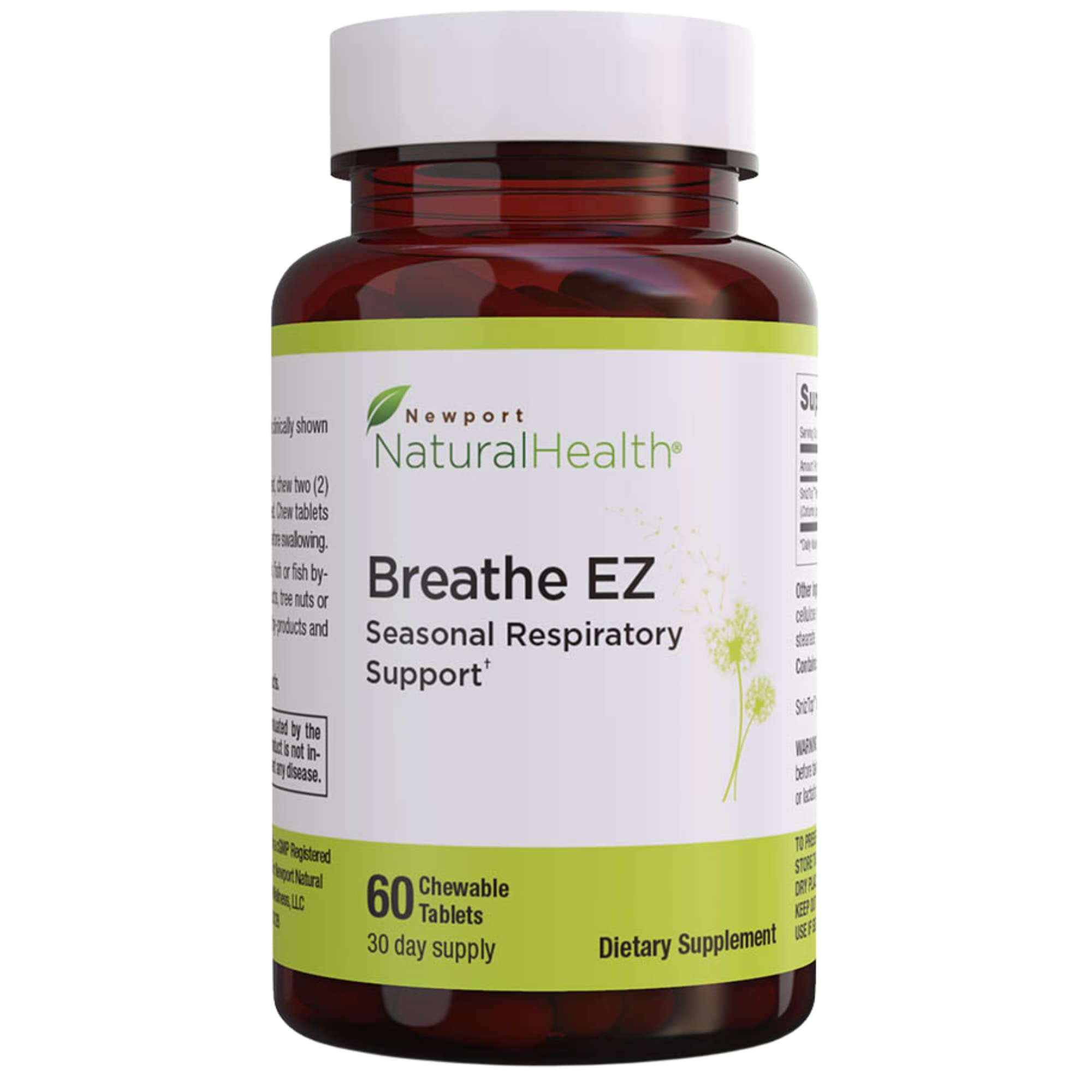 Breathe EZ: Banish Seasonal Respiratory Symptoms, Seasonal Symptoms Support, Allergy Season Relief Supplement, Itchy Eyes, Watery Eyes, Sneezing, Nasal Congestion - by Newport Natural Health