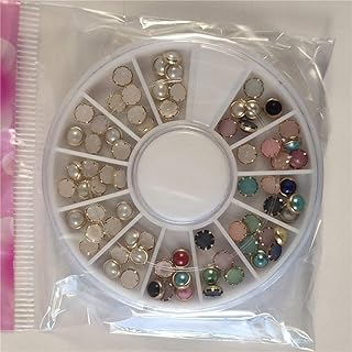 MoonyLI Nail Art Rhinestone Semicírculo Perla...
