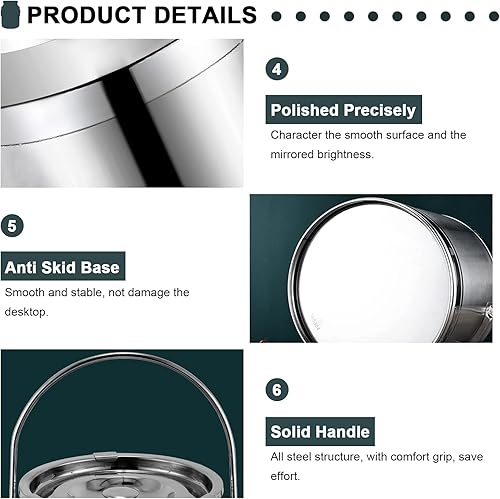 Miniatura 6 de YMJOINMX Lata de leche de acero inoxidable 304 con espita 10 litros+5 litros dispensador de bebidas de agua de metal