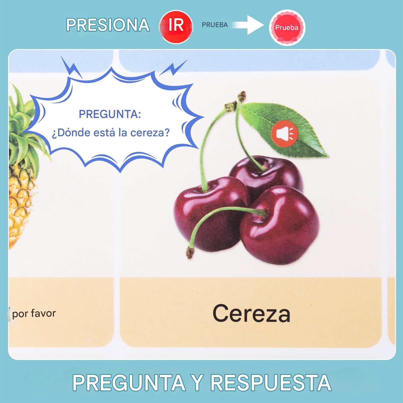 Libro Interactivo de Palabras en Inglés con Sonido - Libro de Palabras en Inglés con Sonido para Niños,Herramienta Educativa Interactiva para Niños de 2 a 6 Años Niñas y Niños