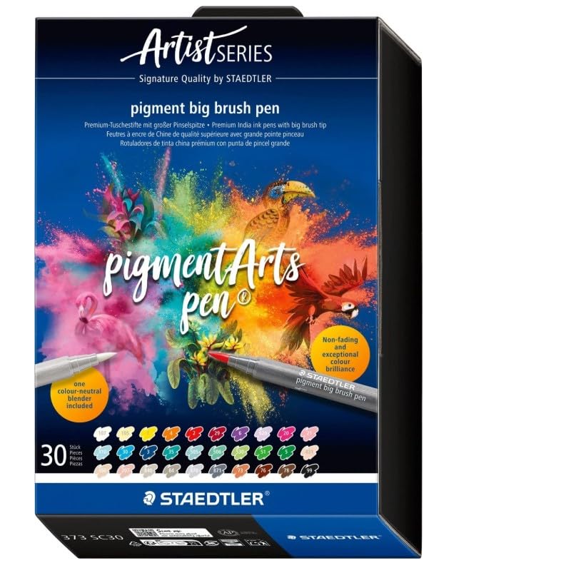 STAEDTLER Pigment Big Brush Pen 30 szt