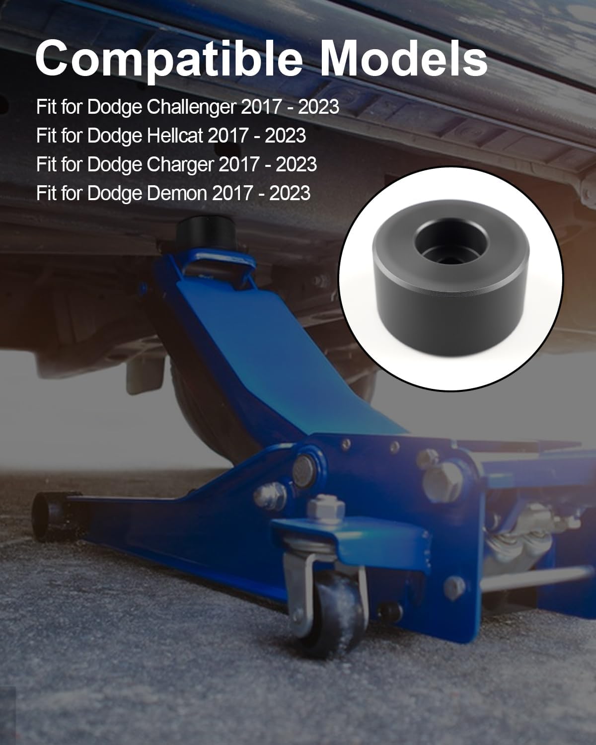 Lifting Jack Pad Kit Compatible with Dodge Challenger Charger Hellcat Demon Magnum 300 2017-2023，4 Pack Front & Rear Jack Stand Pad