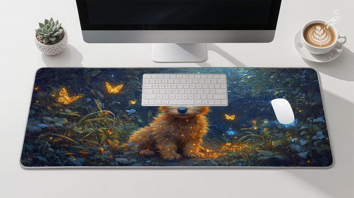 Podkładka pod mysz XXL 1400 x 600 mm podkładka pod mysz dla graczy motyl duża podkładka pod mysz biurową akcesoria dla psów z antypoślizgową podstawą wodoodporna podkładka pod mysz podkład, do nauki