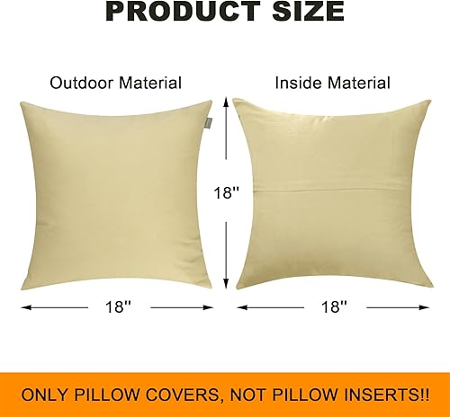 Vista 254 de Thmyo Paquete de 2 fundas de almohada cuadradas decorativas de algodón, fundas de almohada de sublimación en blanco, fundas de cojín blancas