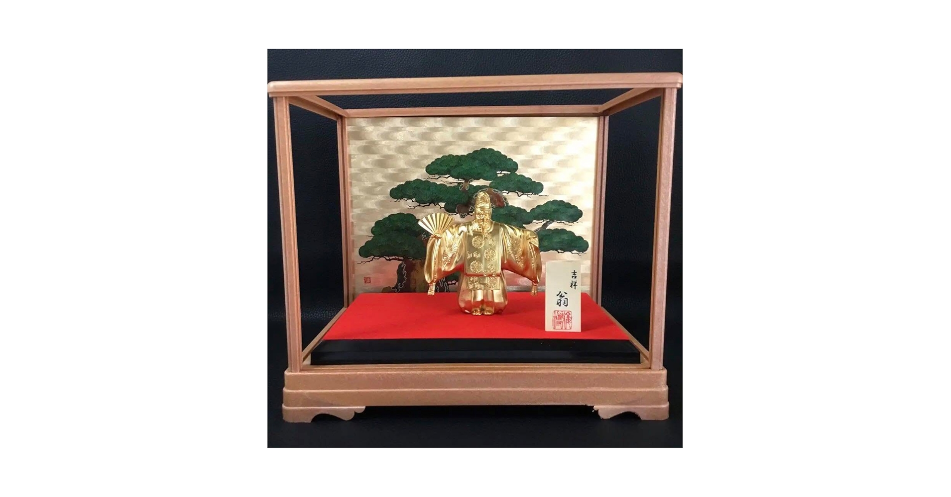 能楽面翁像 翁像 翁舞 24KGP 金メッキ　ケースセット Amazon.co.jp: 能面置物 能楽 能人形 能楽面翁像 翁像 翁舞 24KGP