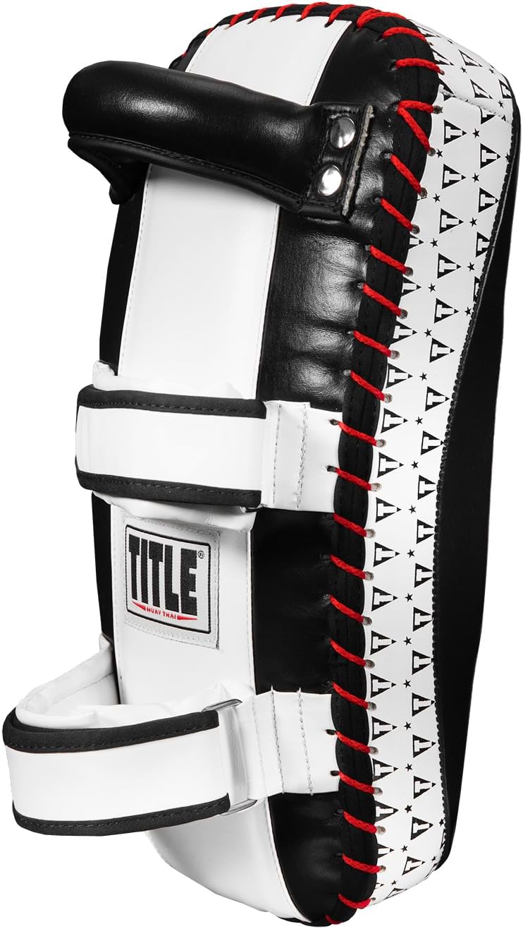 Title Muay Thai Leather Contoured Thai Pads (Pair): Muay Thai Pad, Thai Pad, MMA Pad, Punch Mitts, Kick Pad, Kick Boxing