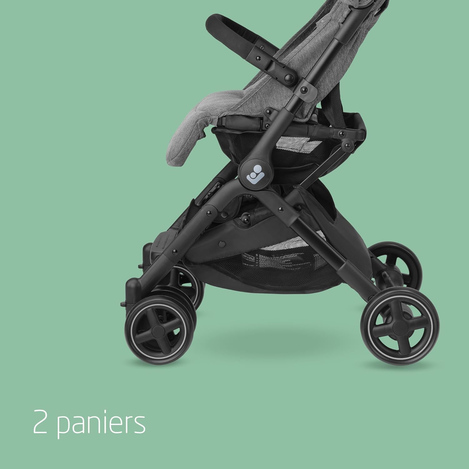 Maxi-Cosi Lara², Poussette Canne, 0-4 ans, 0-22 kg, Poussette Bebe Légère et Compacte, 3 Positions d'Inclinaison, Position Allongée, Pliage Automatique, Bandoulière, Select Grey