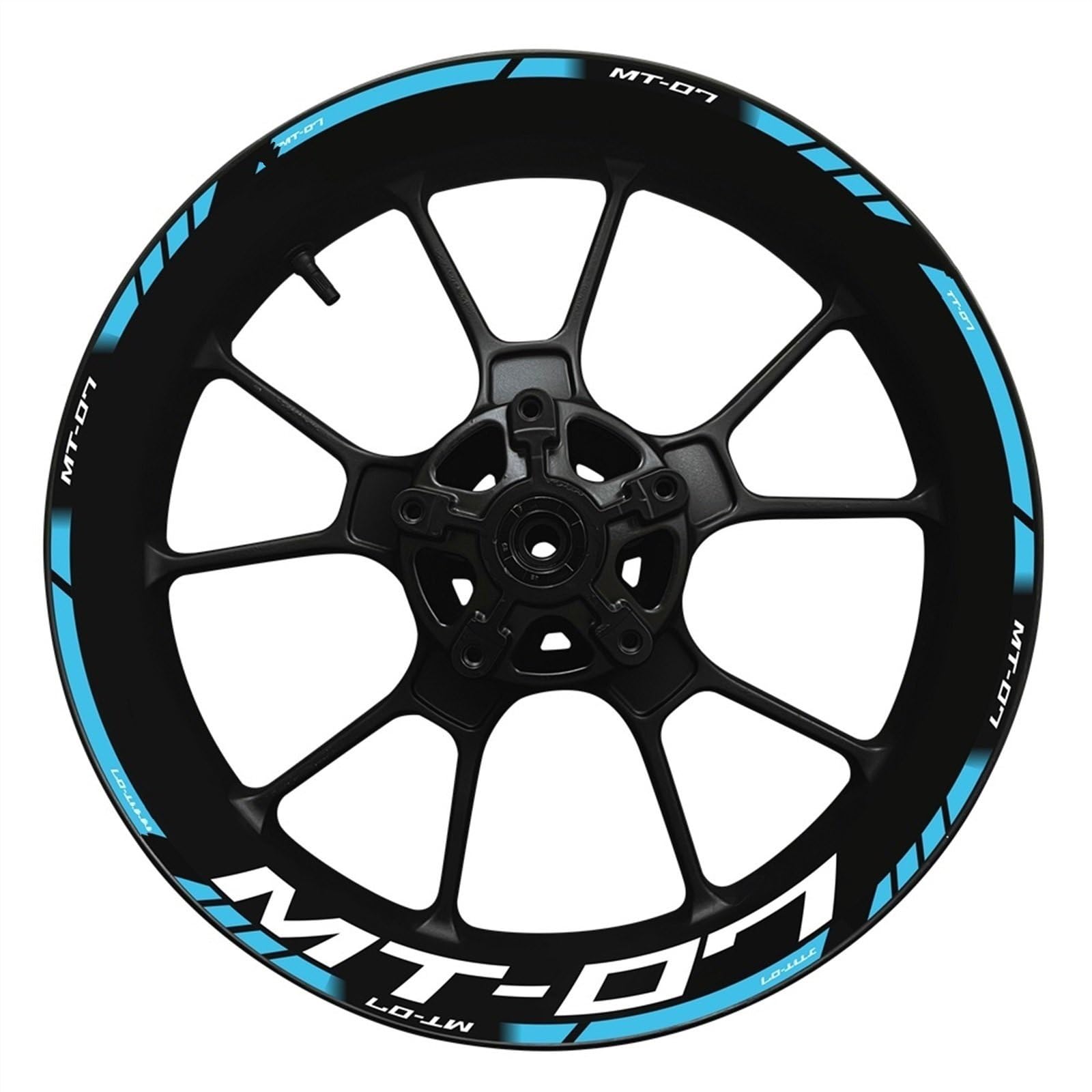 Motorcycle Wheel Hub Decal Decoration Set Rim Reflective Stickers for Yamaha MT07 MT 07 MT-07 2022 Decorative(Color29)