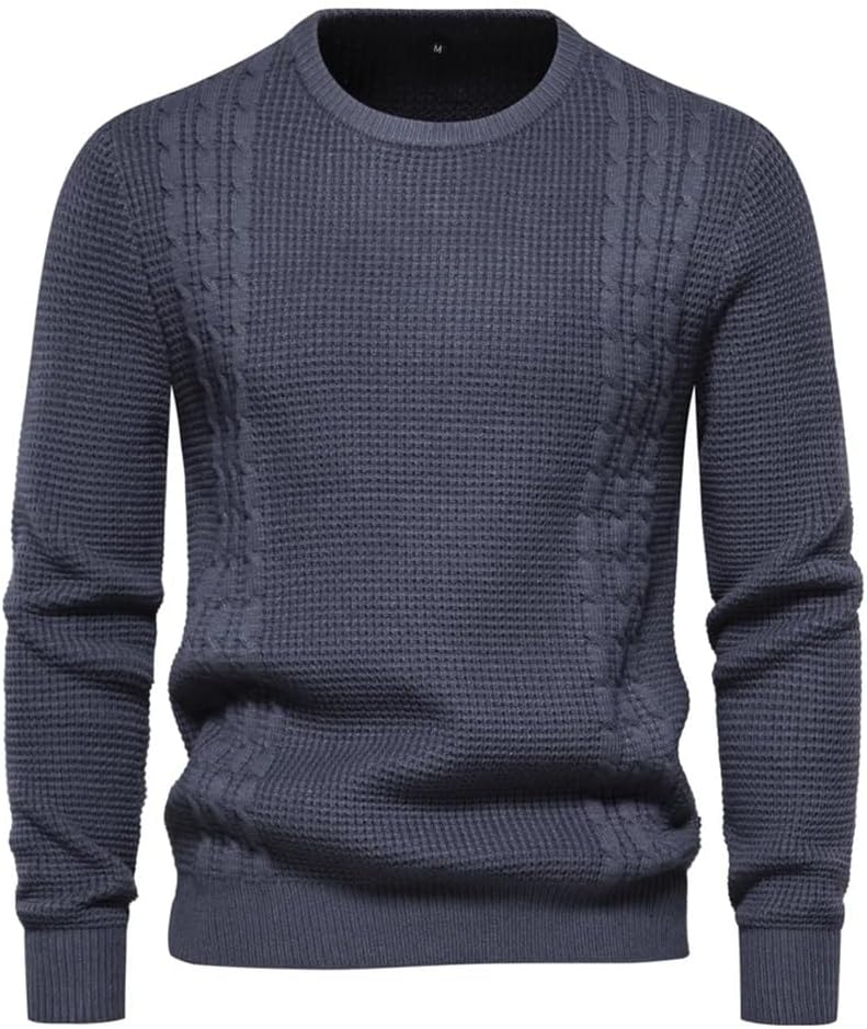 Autumn and Winter Warm Men's Pullover Sweater Soft Fabric Casual Classic Sweater for Men