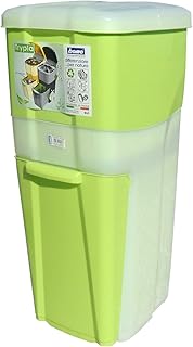 Pattumiera differenziata Bama trypla, verde, cm 28 x 39 x 70 h