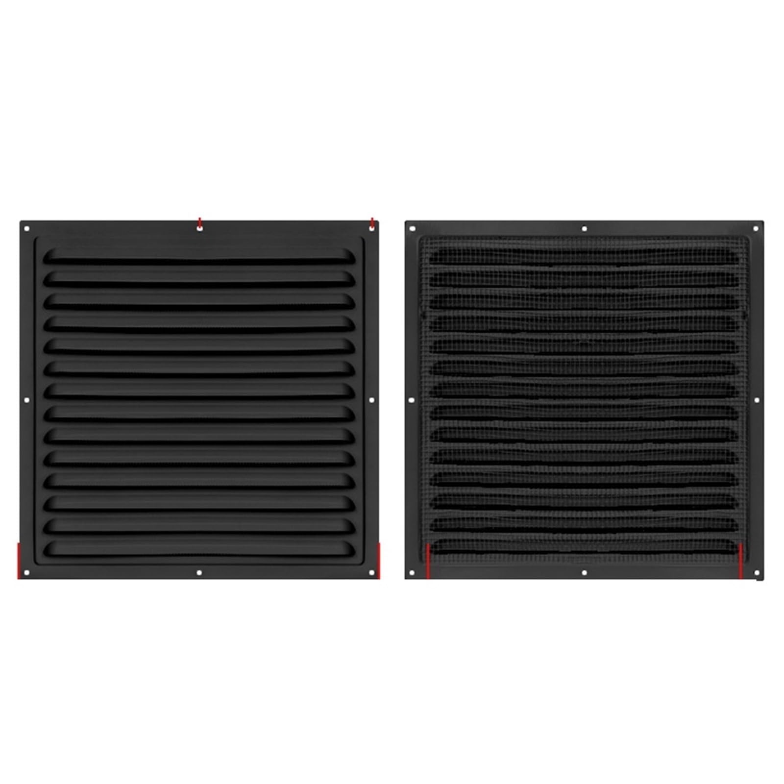 Ventilator Grille Aluminum Alloy Ventilation Cover for Exterior Wall Air Outlet Square Louvred Exhaust for air Vent(300x300cm)