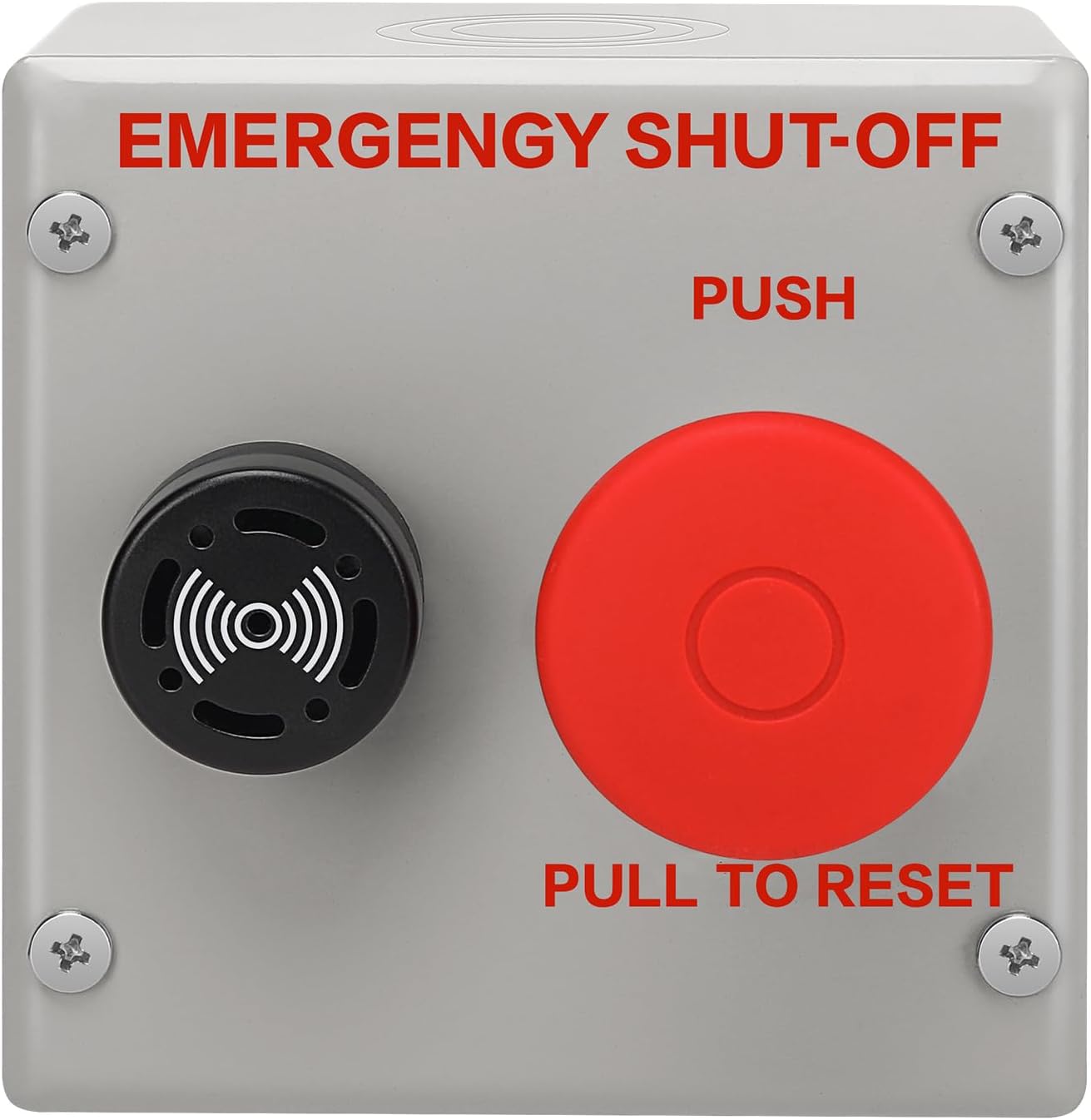 Double Gang Plate Shut-Off Switch (24VDC) with Alarm to Respond to Emergencies, Compatible with Pentair Compool, IntelliTouch, EasyTouch Pool and Spa Control Systems