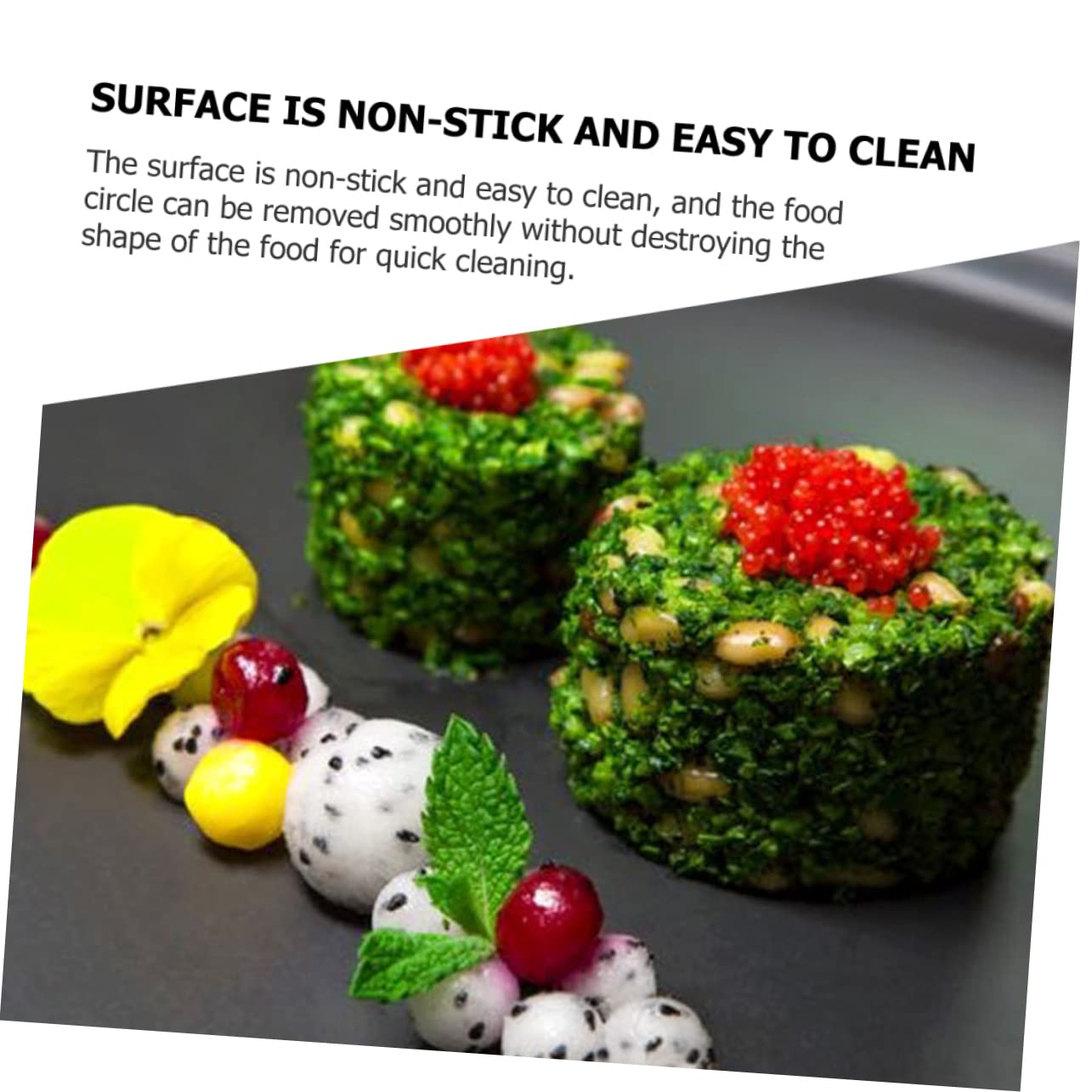 MOLUCKFU Stainless Steel Cold Dish Round Shape Kitchen Gadget Decorative Easy to Clean