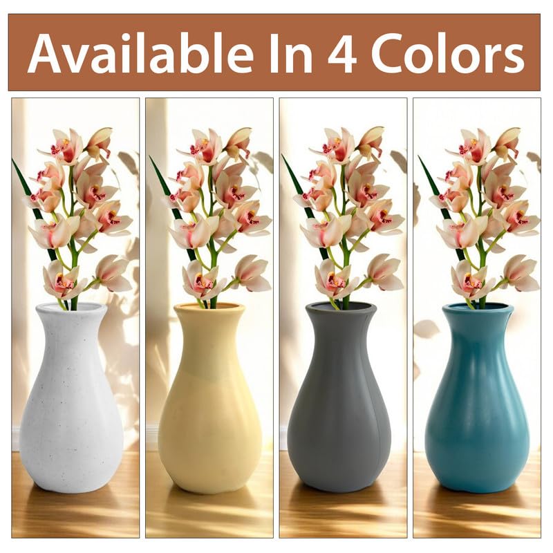 Image of GARDENS NEED 6-Inch (15.24 cm) Lucky Flower Pot | Round Shape, Set of 2, Cream Planter for Indoor & Outdoor | UV-Resistant, Lightweight Plastic Pots| Ideal for Flowers, Herbs, and Small Plants
