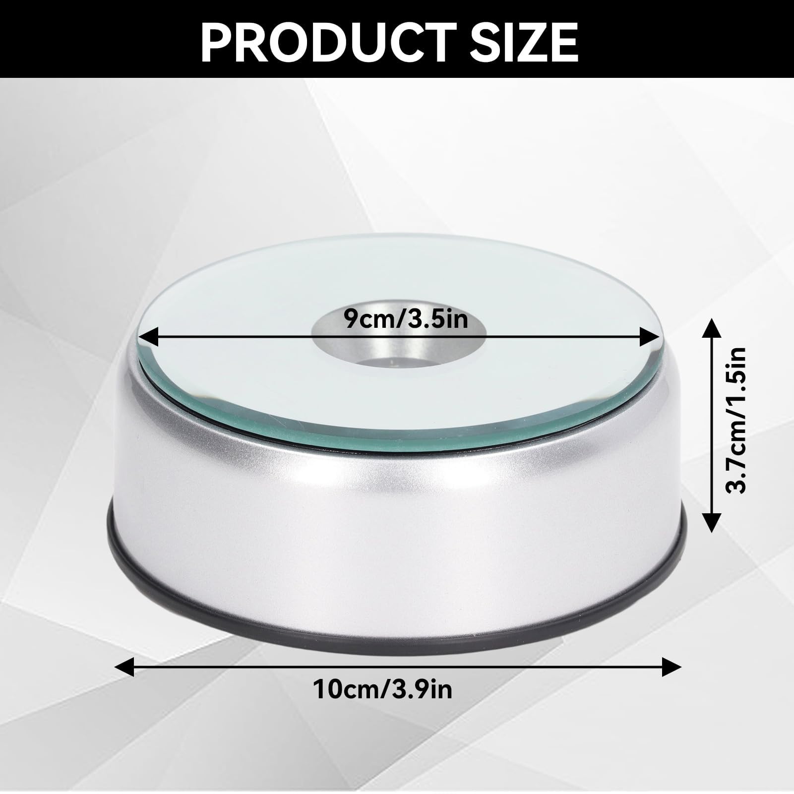 Espositore girevole, base per display girevole a LED Base luminosa colorata Base di visualizzazione in vetro Display a tazza Turner Statua girevole illuminata Piattaforma