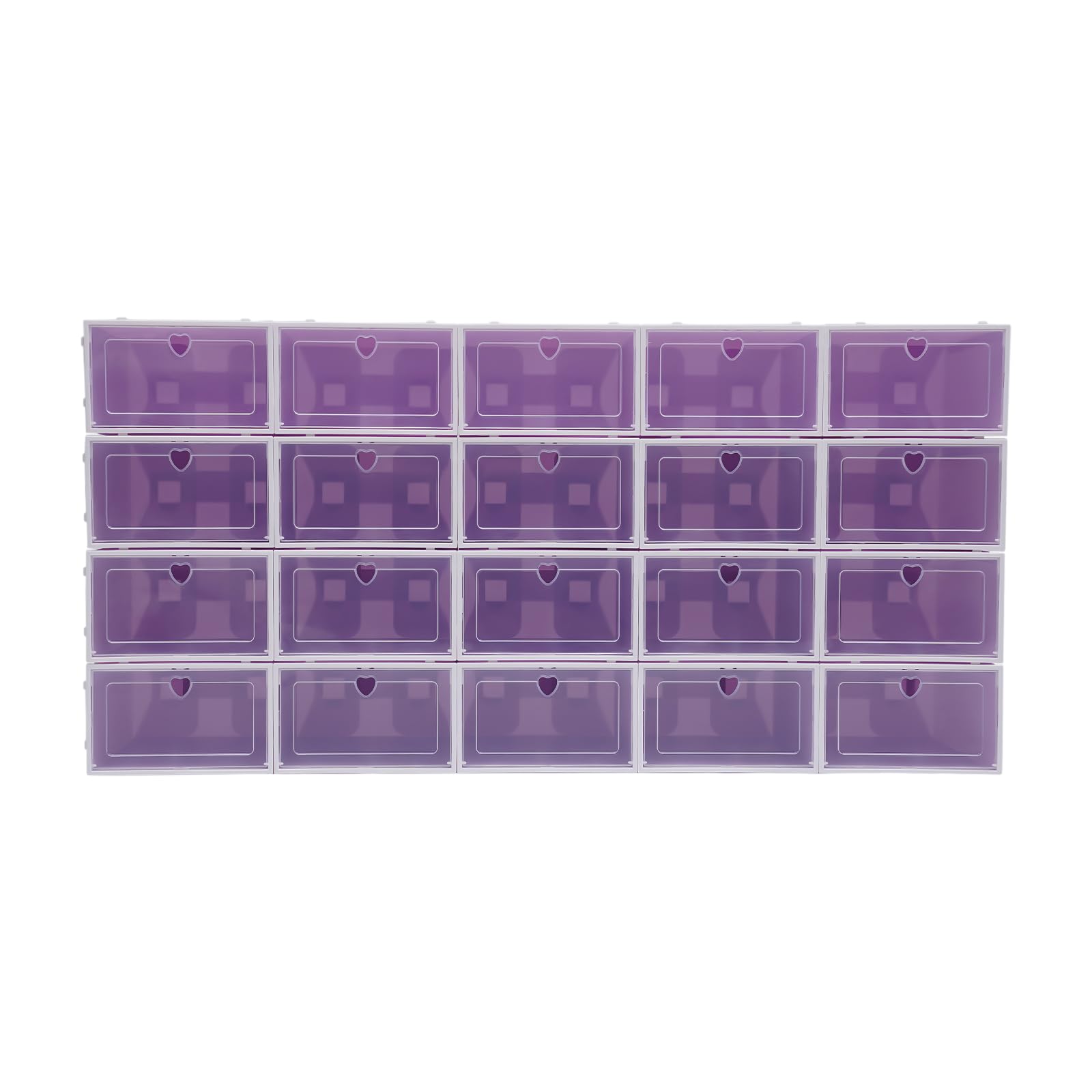 Scatola per scarpe, trasparente, impilabile, in polipropilene, 33 x 23 x 14 cm, resistente alla polvere, pieghevole, con finestra, verde menta, salvaspazio, per guardaroba, sistema a clic