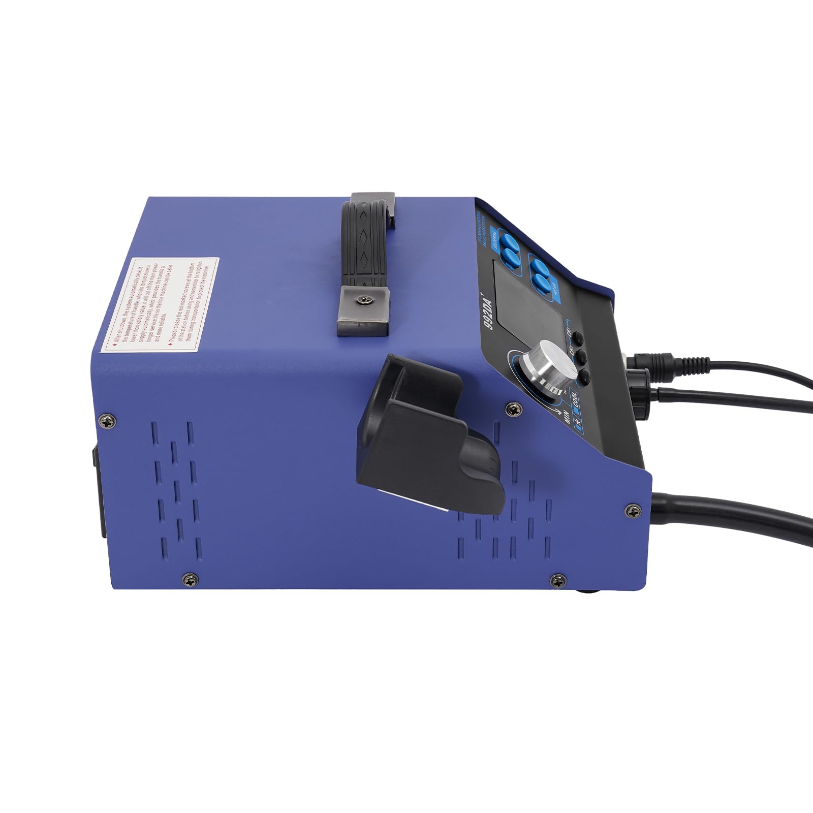 992DA+ Heißluft Lötstation, 3-in-1 Entlötstation mit LCD Bildschirm und 5 Heißluftdüsen, Einstellbarer Temperatur und Luftvolumen, Kaltluft/Warmluft Auto Start/Stop
