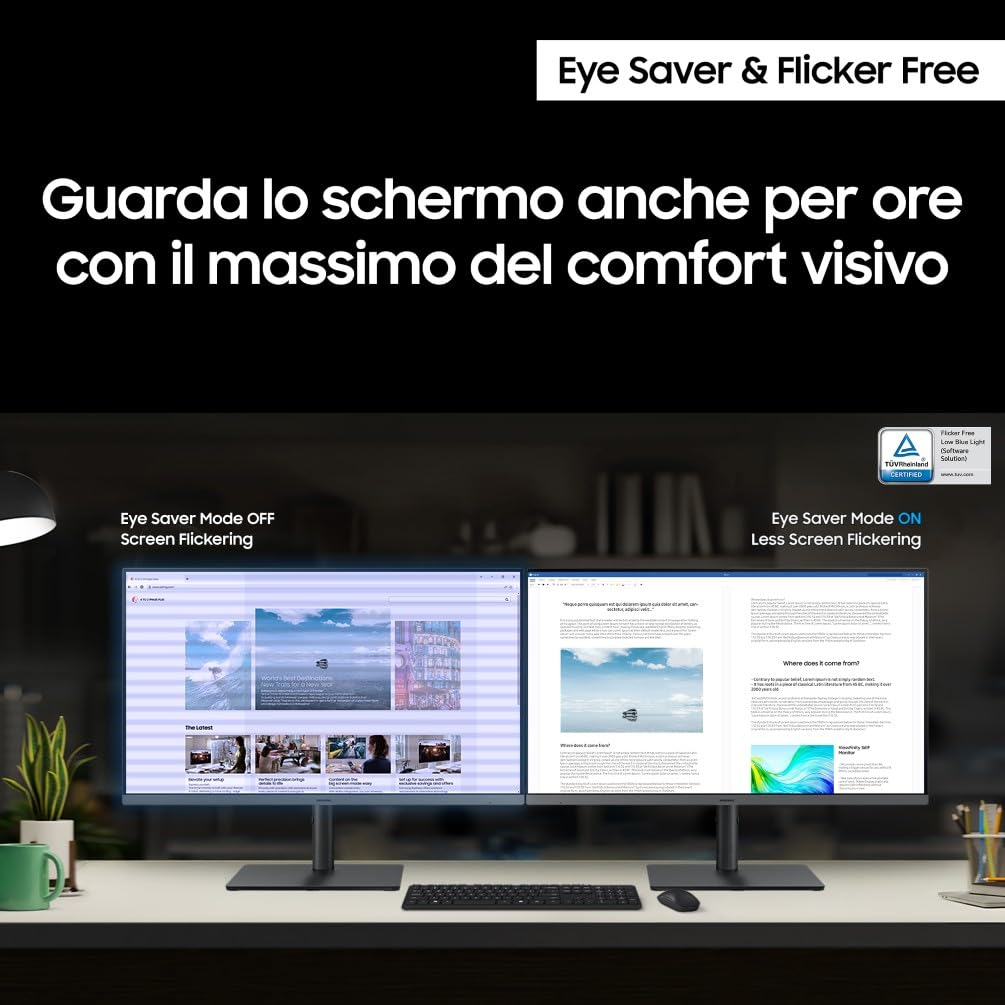 Samsung Monitor Serie S43UF (S27F430UAU), Flat, 27'', 1920x1080 (Full HD), IPS, 100Hz, 5ms (GtG), DP, HDMI, USB-C, Eye Saver Mode