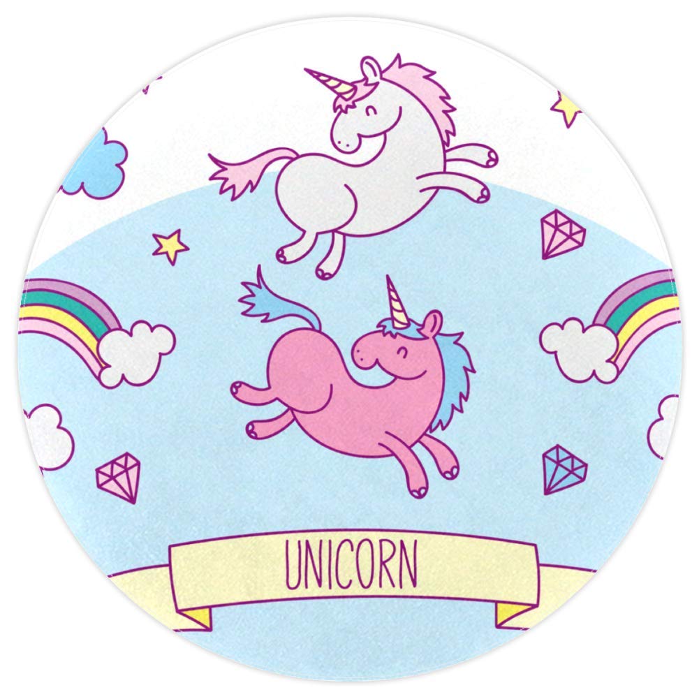 Tapis rond licorne doux pour créer un nid douillet magique à la maison