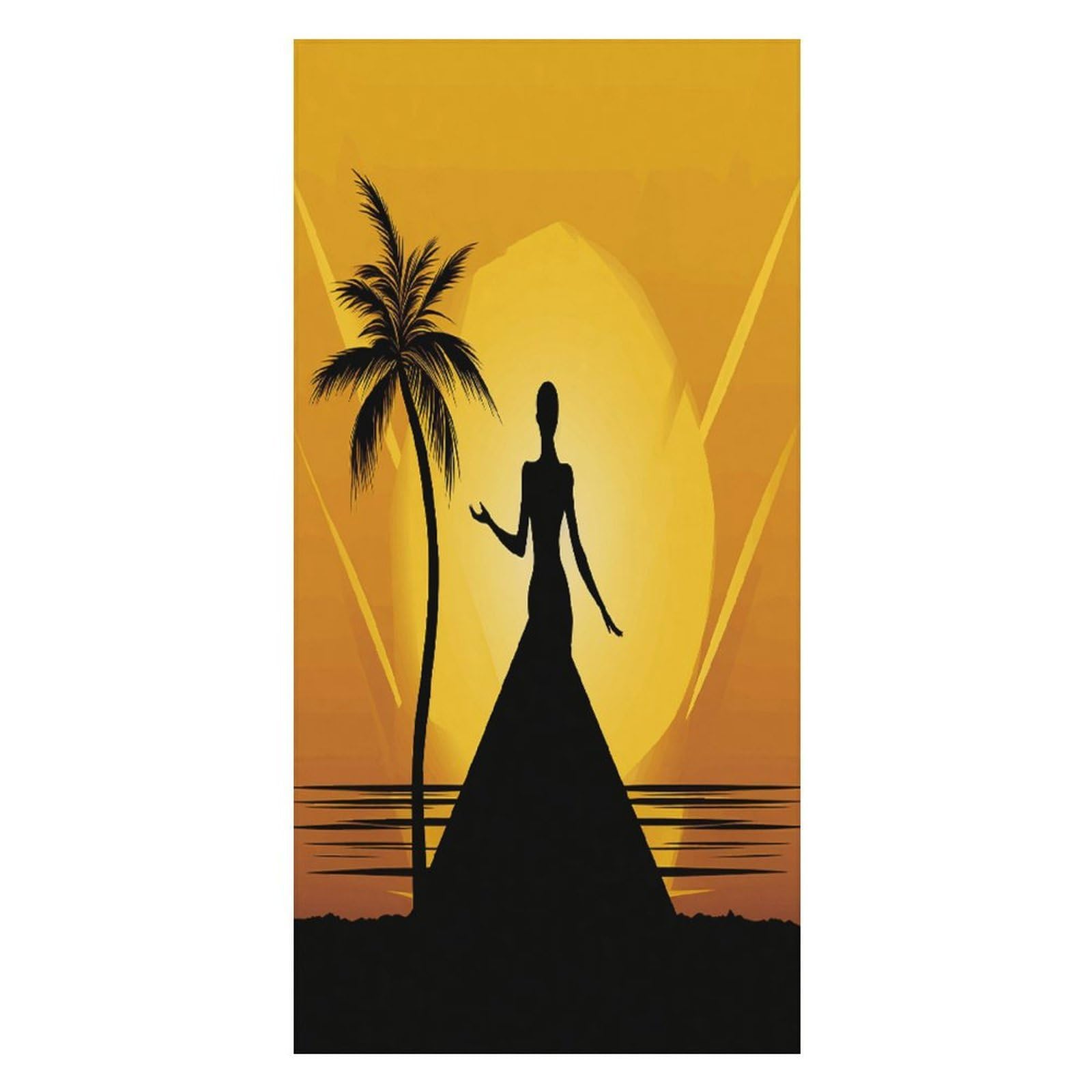 Adfgyerh Unisex Style Silhouette Of A Woman Bath Towels Beach Towel Lightweight Quick Dry, Bath Towel For Travel Sports Pool Swimming Bath Camping Yoga Adults160x80cm