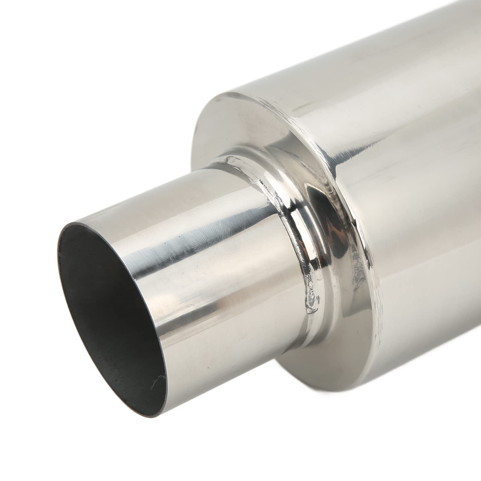 Silenziatore Auto, Universale Acciaio Inossidabile Punta Del Silenziatore Di Scarico, Ingresso 2,5" Uscita 3,5", per Alleviare La Contropressione, Le Vibrazioni