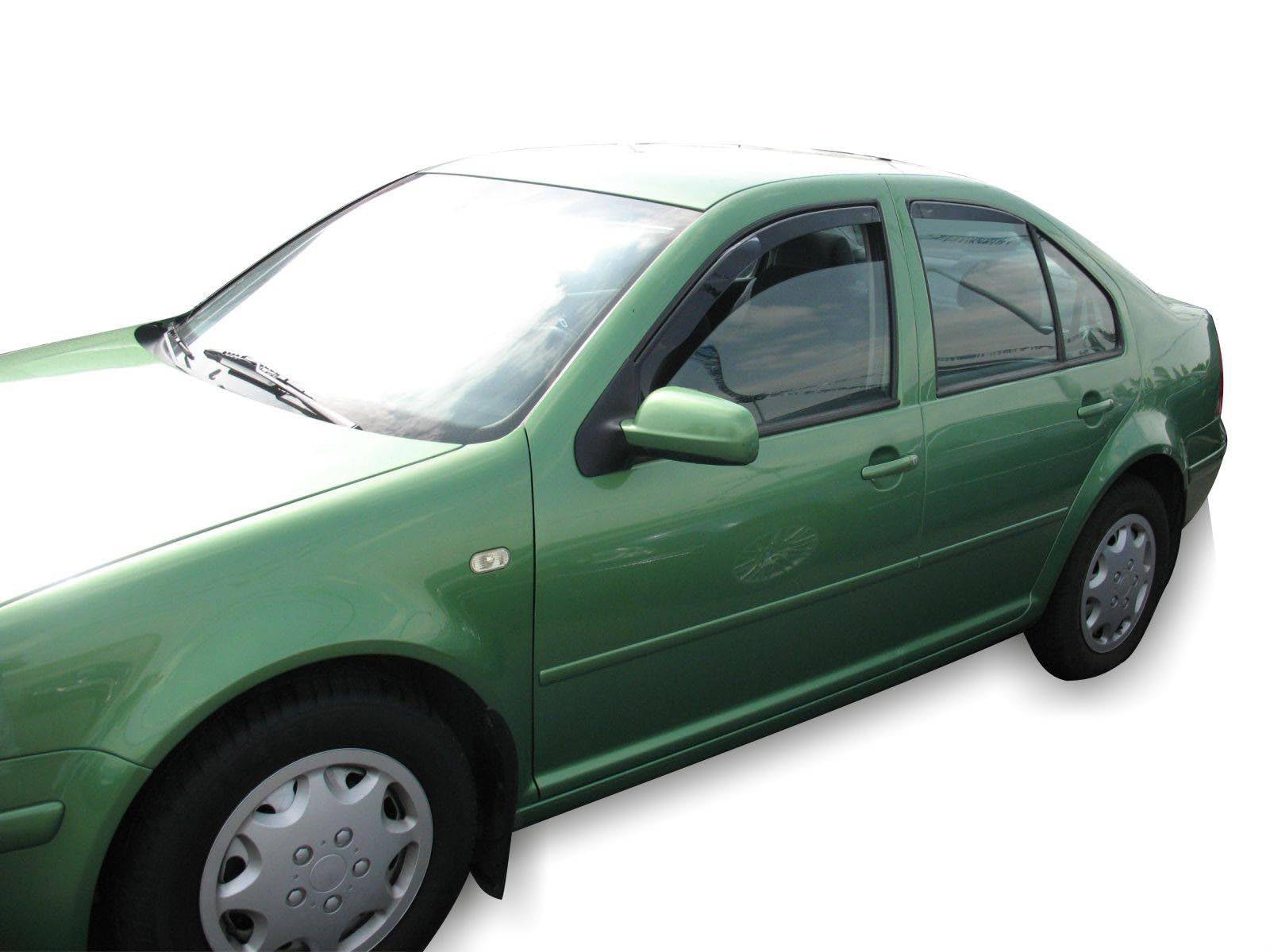 J&J AUTOMOTIVE Windabweiser passend für Volkswagen Bora 4-Türer Limousine 1998-2005 4tlg, Heko Regenabweiser Vorne Hinten Getönt Dunkel Passform