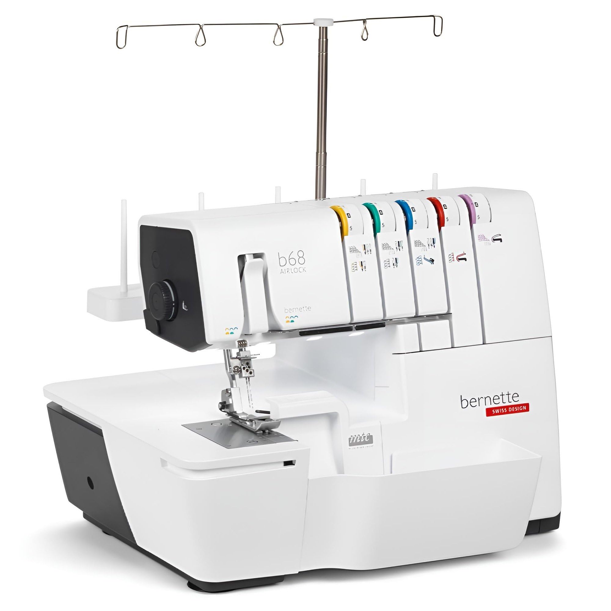 Bernette B68 overlock y punto de cobertura enhebrado automático