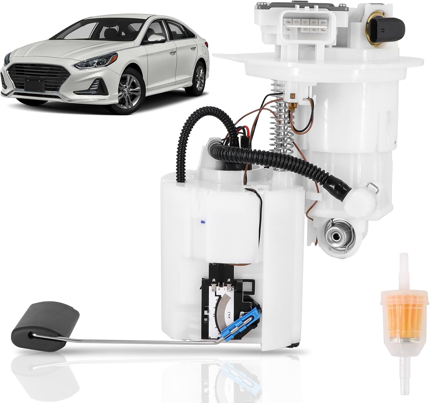 31110-D5500 Electric Fuel Pump Assembly for 2015-2019 Hyundai Sonata, for 2016-2020 Kia Optima 1.6L 2.0L 2.4L 3.3L Replacement 31110-C2500 31111-C1100 with Sending Unit