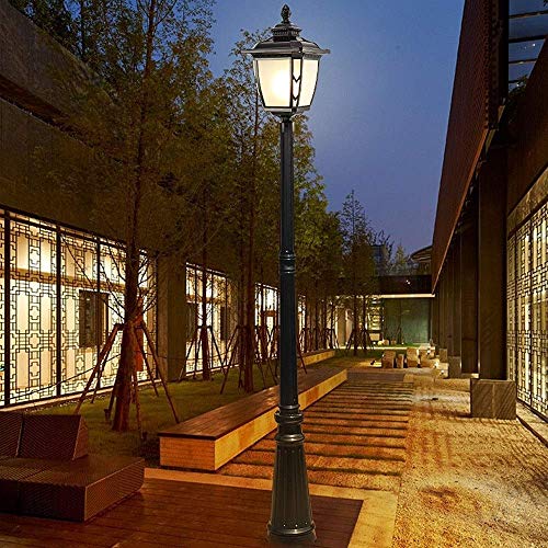 Éclairage de chemin E27 lampadaire rétro vintage lanterne verre étanche - 4