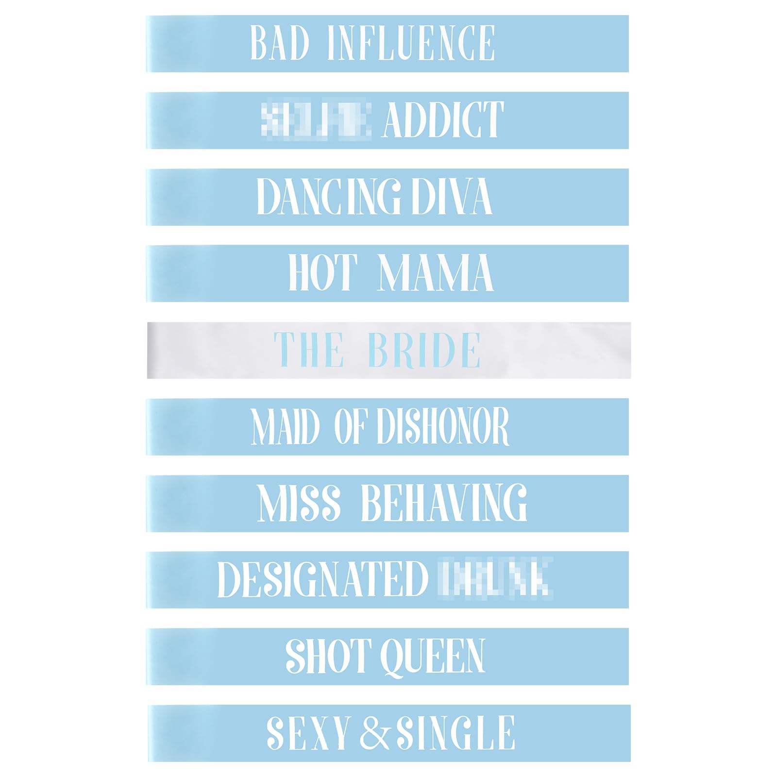 LEIFIDE 10 Pack Bride and Bridesmaid Sash Set
