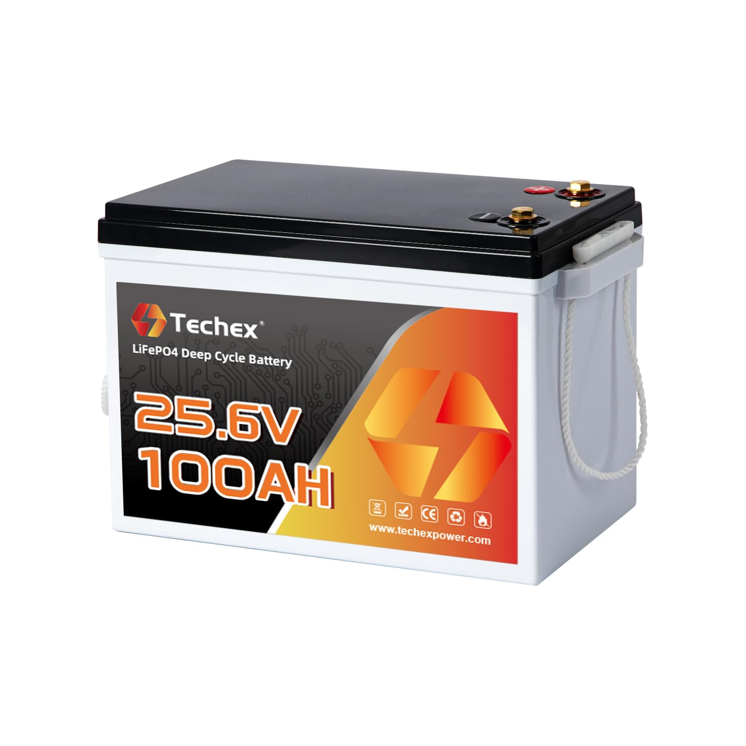 TechCella 24V 100Ah LiFePO4 Battery